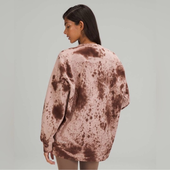 NWOT Lululemon Perfectly Oversized Crew Marble Dye Silky French Press - Picture 2 of 10